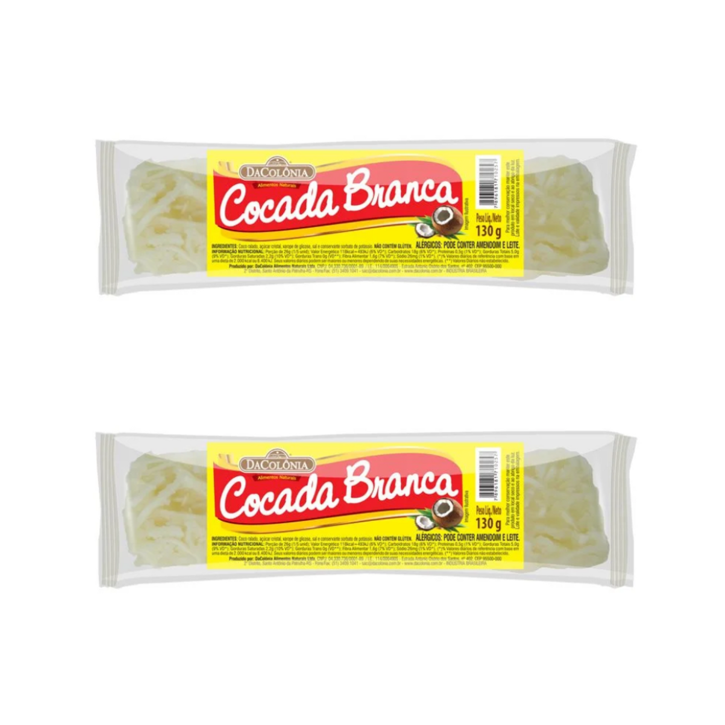 Da Colônia Cocada Branca (2x130g)