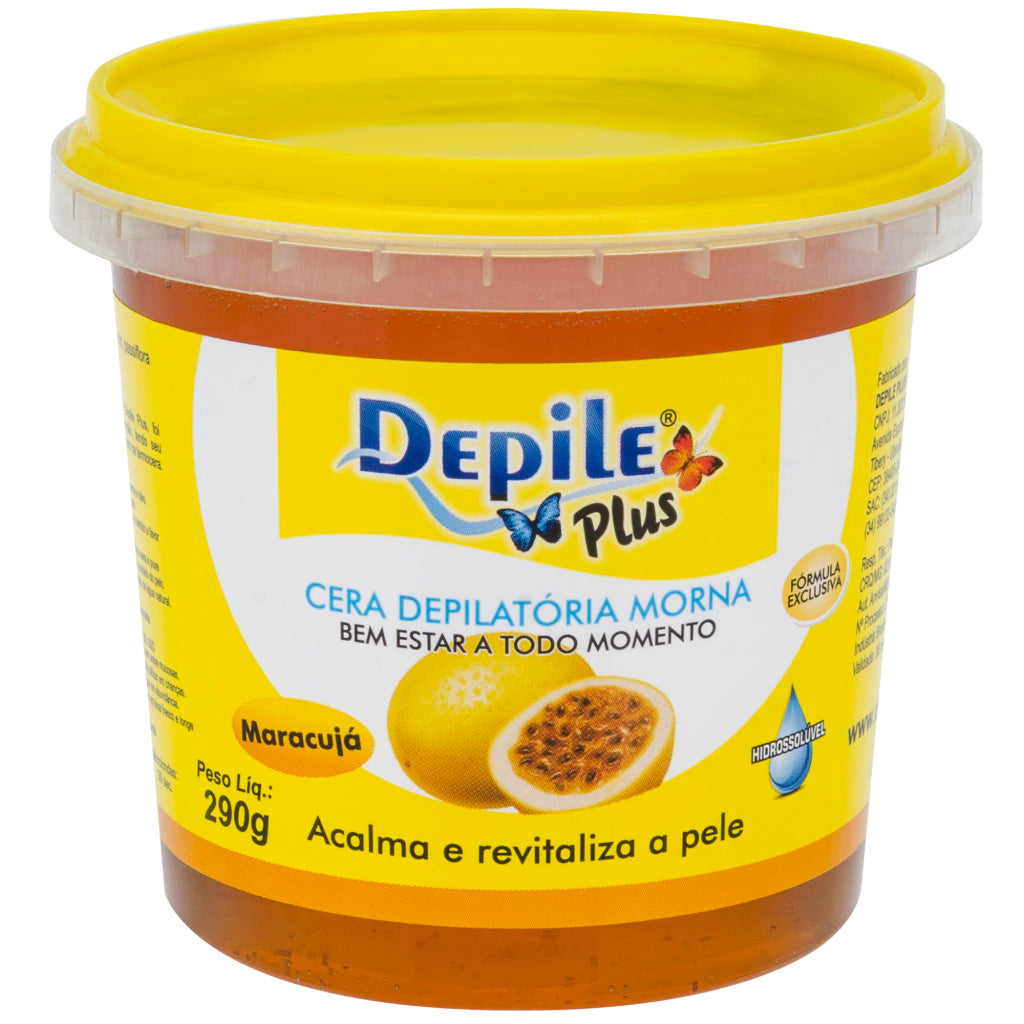 Cera Depilatória Maracujá Método Depile Plus Hidrossolúvel (290g)