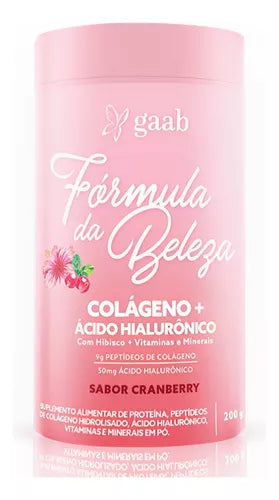 Gaab Fórmula da Beleza Colágeno Ácido Hialurônico - 1 Unidade (200g)