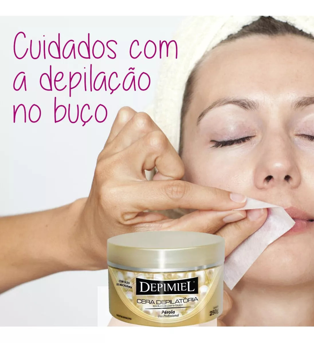 Depimiel Cera Depilatória para Buço Perolada (250g)