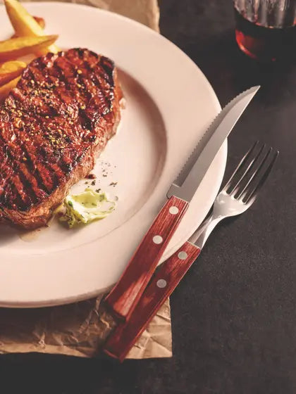 Jogo de Talheres para Churrasco Tramontina Polywood e Aço Inox 12 Peças OFERTA!!