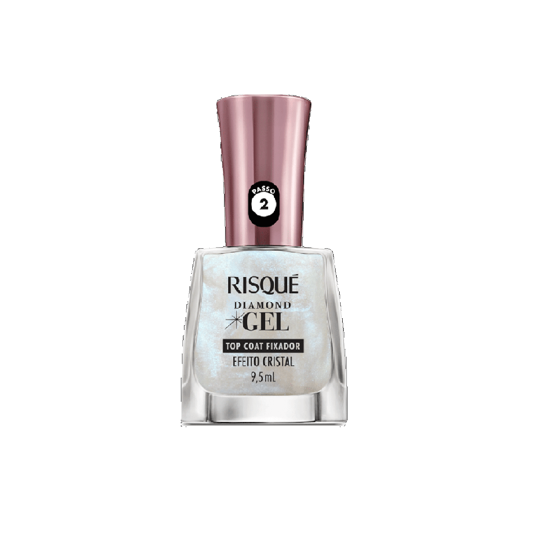 Risqué Esmalte Diamond Gel: Coleção Top Coat Fixador (Unidade - 9,5ml)