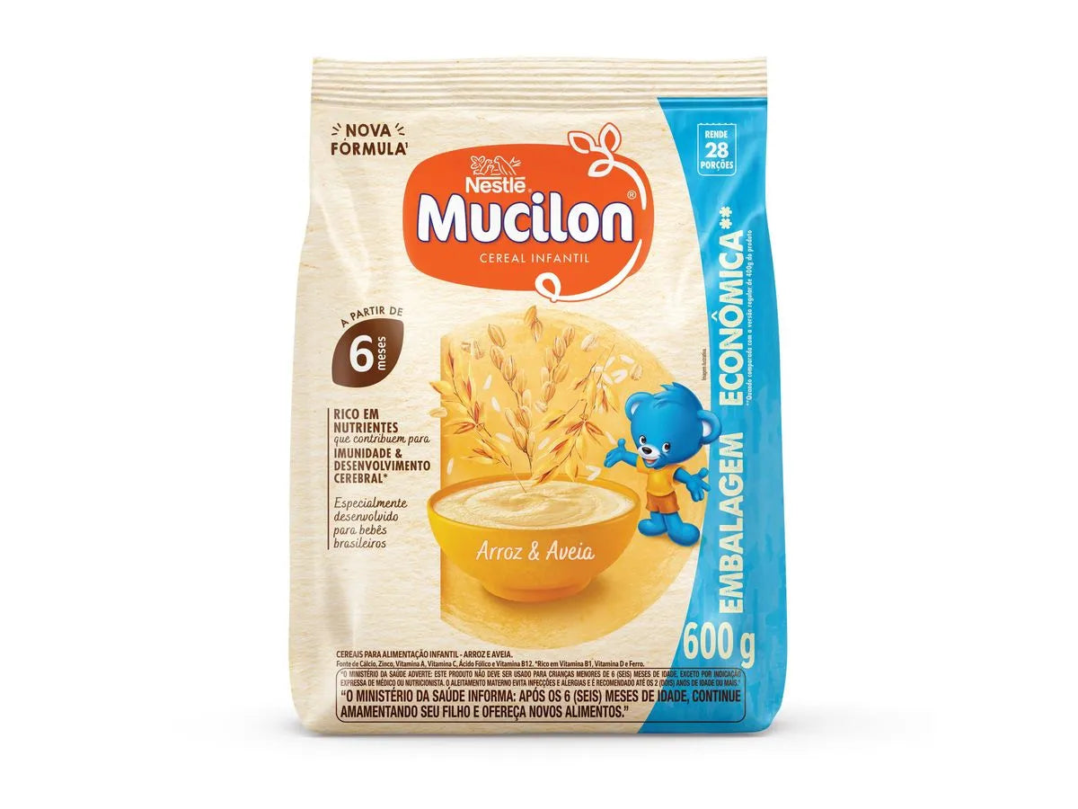 Cereal Infantil Mucilon Arroz e Aveia 600g