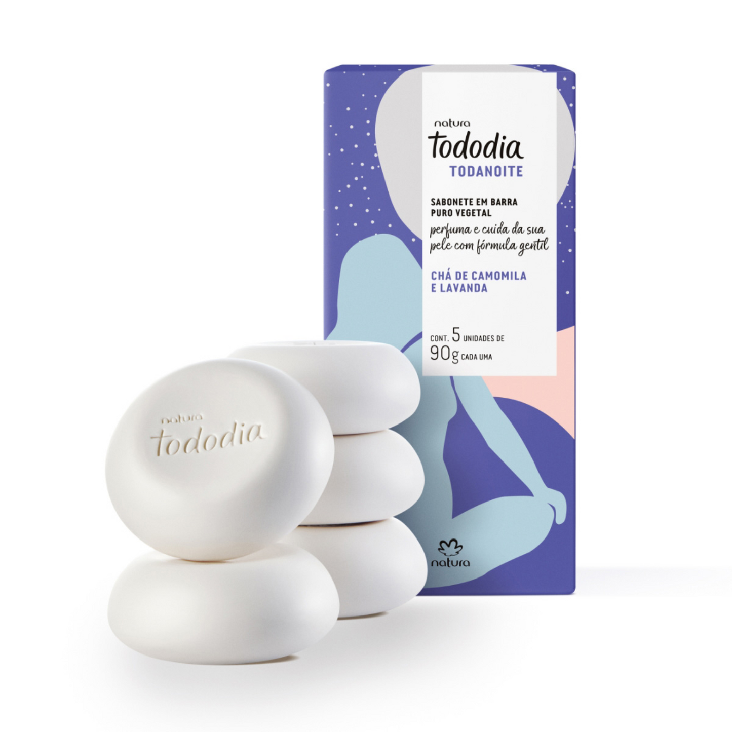 Natura Sabonete em Barra Tododia Todanoite: Chá de Camomila e Lavanda (450g)