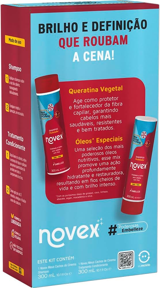 Novex Kit Shampoo + Condicionador Meus Cachos de Cinema (300ml)