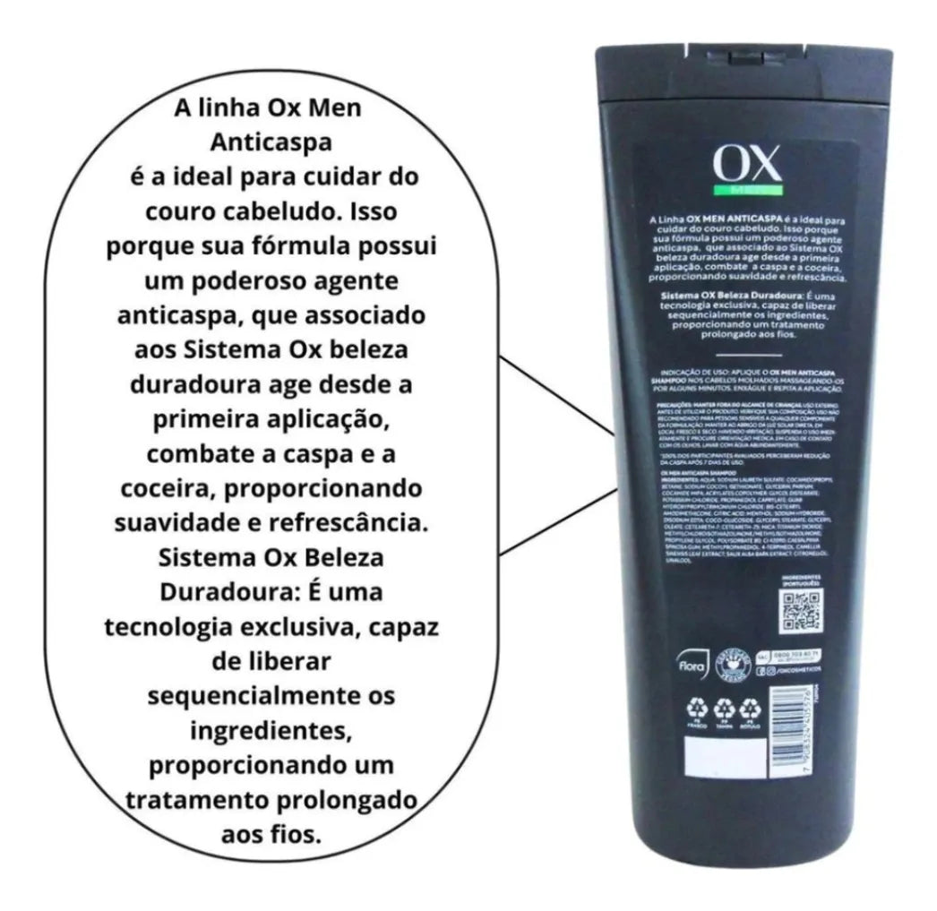 Shampoo OX MEN Anticaspa 400 ML