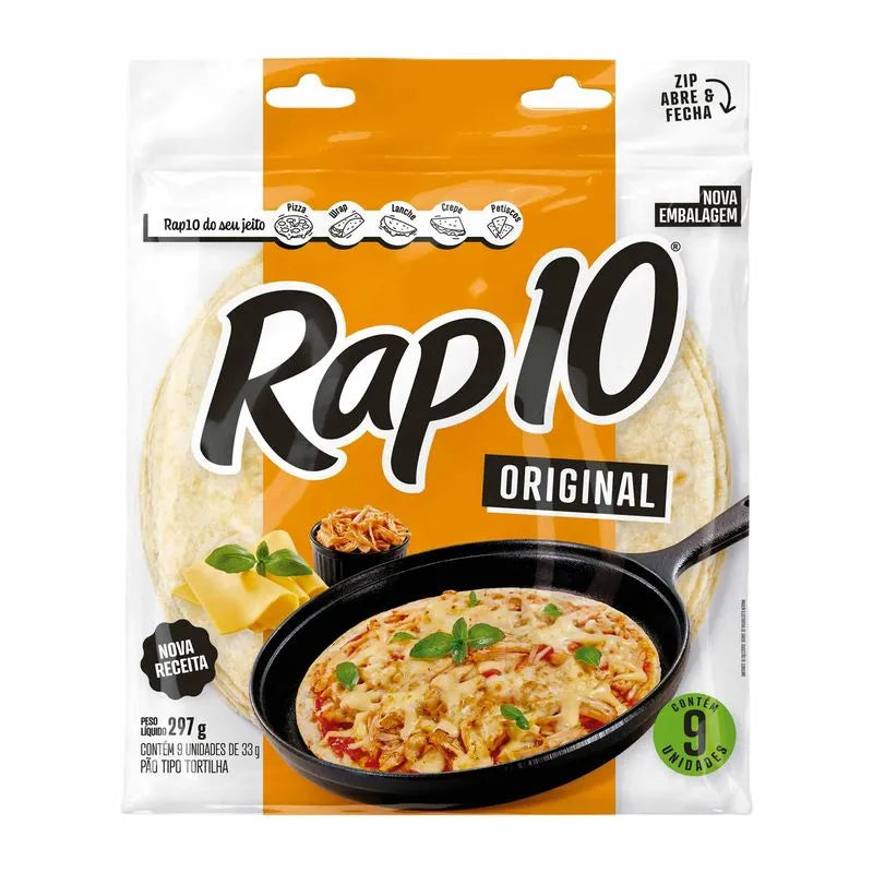 Rap10 Pão tipo Tortilha Original (297g).