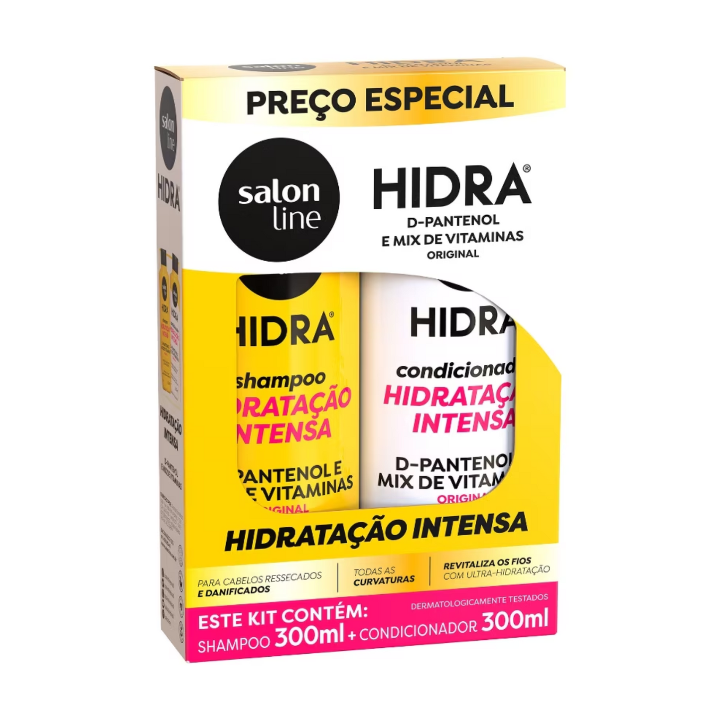 Salon Line Intense Hydration Kit: Hydra D-Panthenol and Vitamin Mix - Shampoo + Conditioner (300ml)