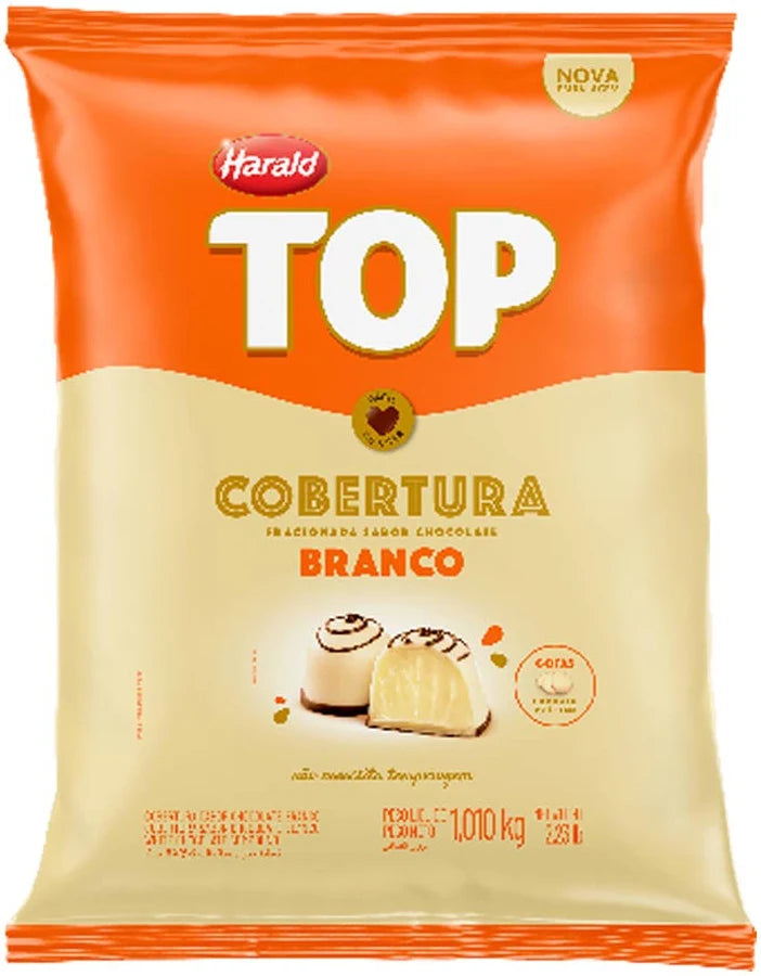 Cobertura de Chocolate Gotas Top Haraldc - Unidade (1,010Kg) - Sabores:
