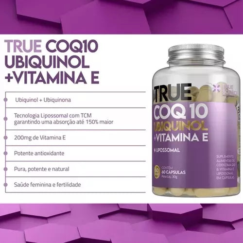 True COQ10 Ubiquinol True Source 60 Cápsulas (30g)
