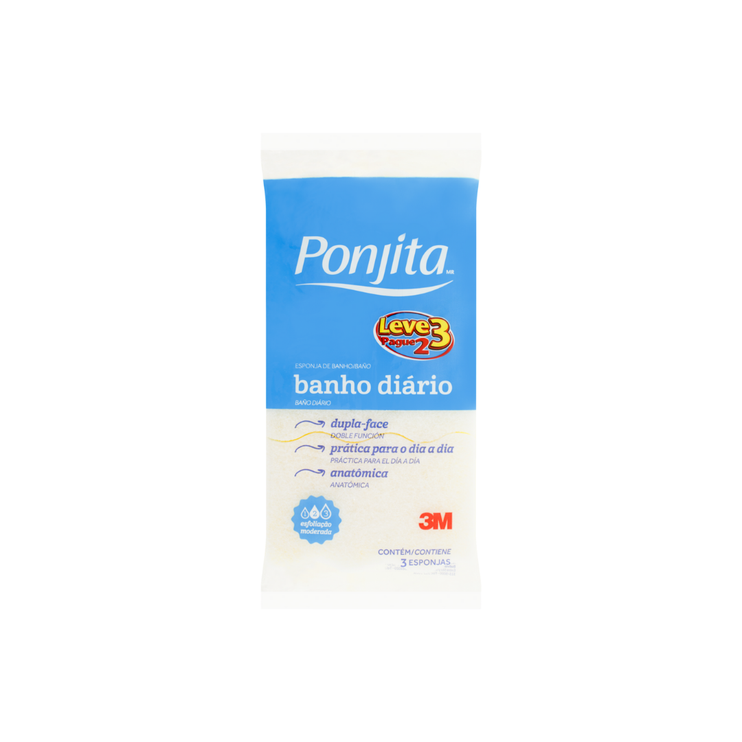 Esponja de Banho Ponjita Amarela Leve