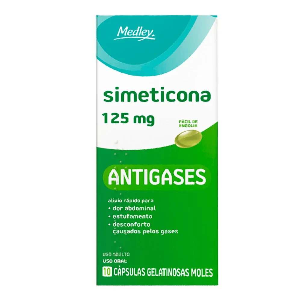 Simeticona 125mg 10 Cápsulas em Gel