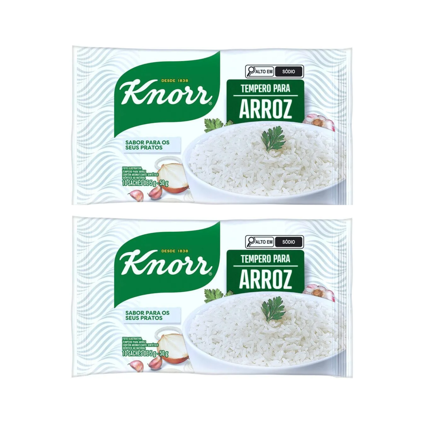 Knorr Tempero Meu Arroz Alho/Cebola (2x50g). Oferta!! 30% Off [Val.: 07/26]