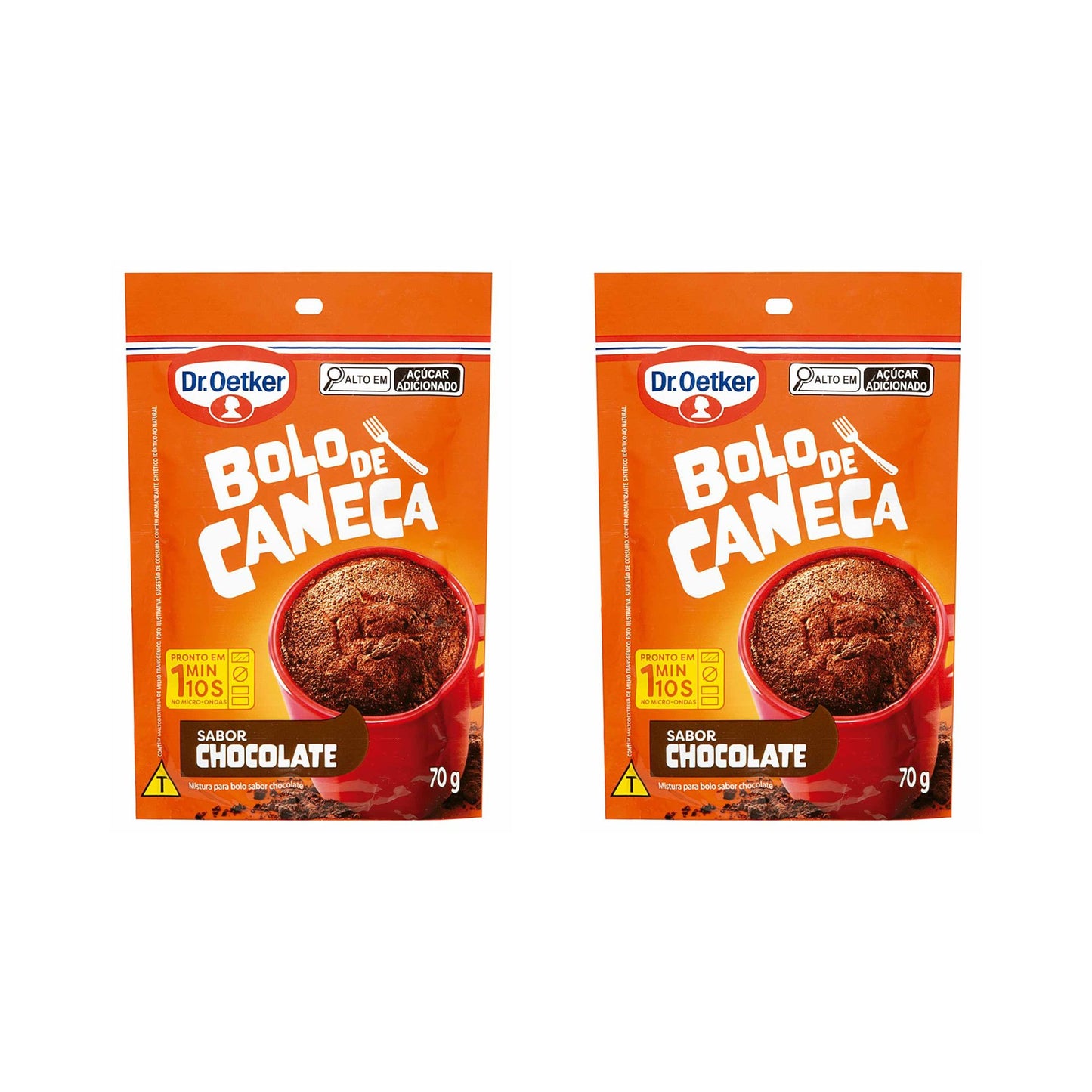 Dr. Oetker Mistura para Bolo de Caneca: Chocolate (2x70g)