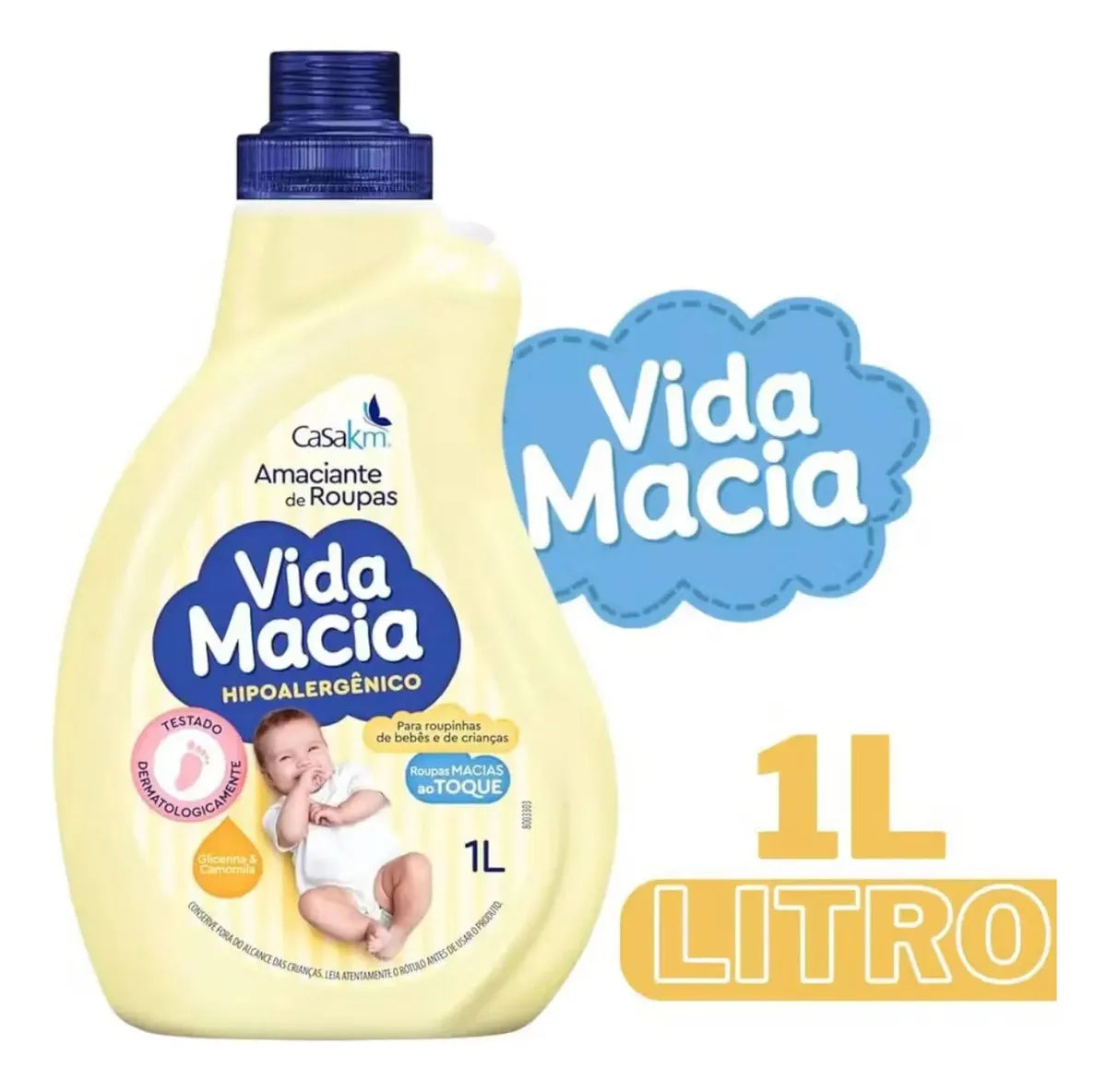 Kit Vida Macia Lava Roupas e Amaciante Líquido Bebê 1 L