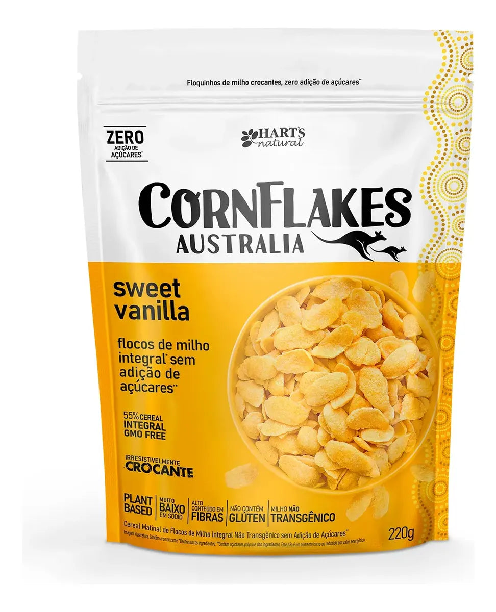 Cereal Harts Flocos De Milho Baunilha  Zero Açucar Pacote 220g