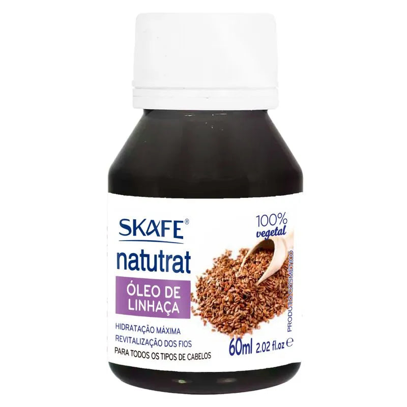 Óleo De Linhaça 100% Vegetal Skafe Natutrat (60ml)