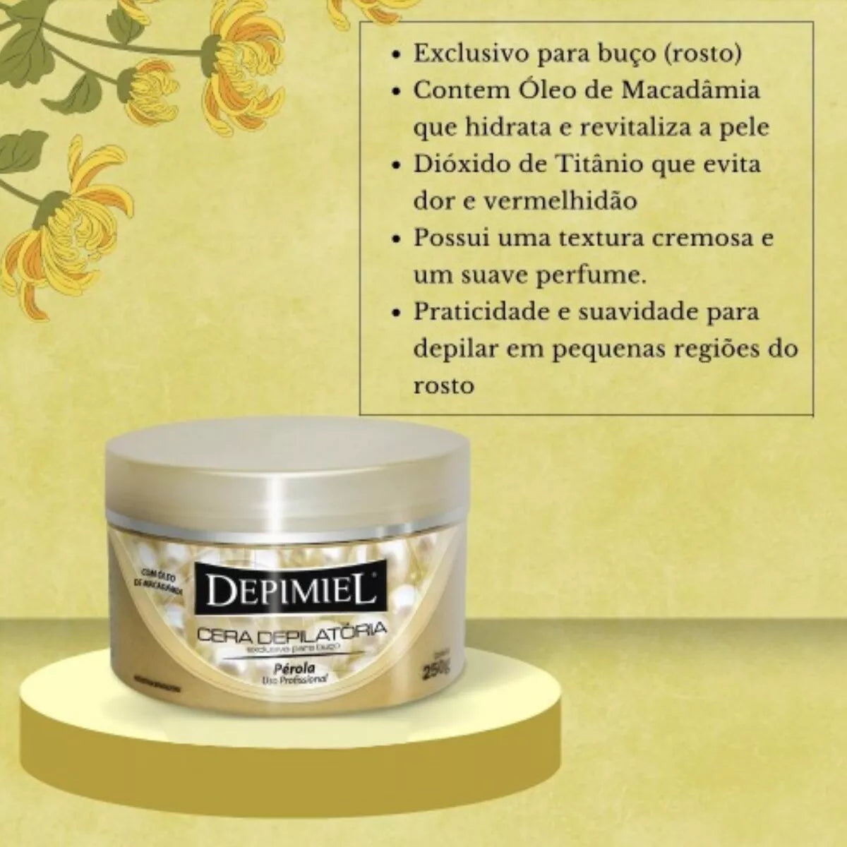 Depimiel Cera Depilatória para Buço Perolada (250g)