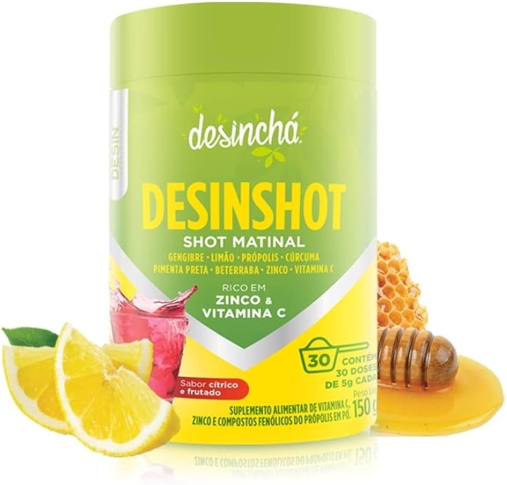 Desinshot Desinchá – Shot Matinal Cítrico e Frutado para 30 Dias (150g)