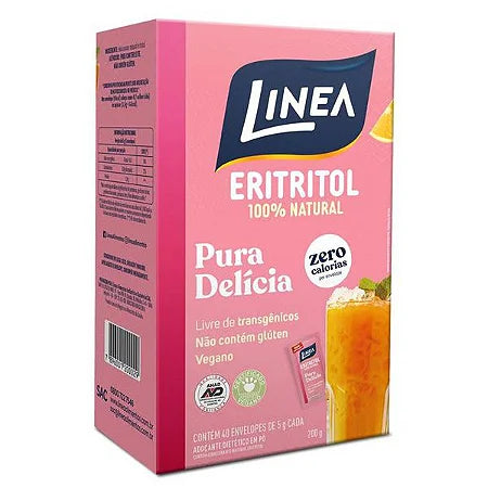 Linea Adoçante em Pó Eritritol 40 Sachês (200g). Oferta!! 30% Off [Val.: 31/07/26]