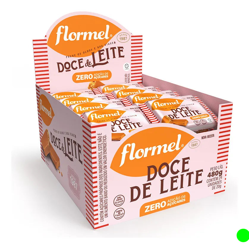 Doce De Leite Zero Açúcar Flormel Caixa (24x20g | 480g)