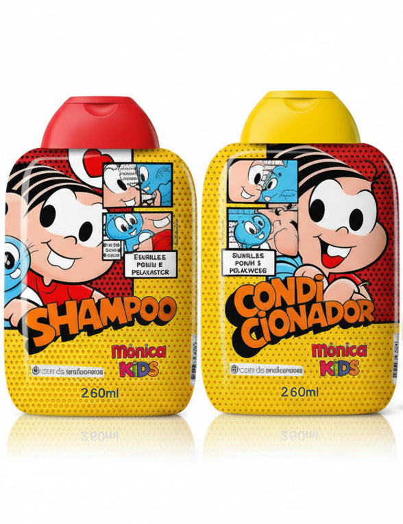 Kit Shampoo e Condicionador Turma da Mônica 260ml