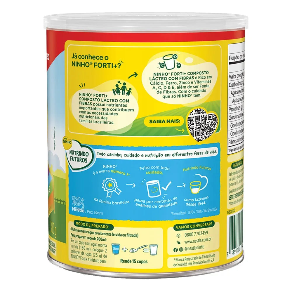 Ninho Forti+ Composto Lácteo com Fibras Nestlé Lata (380g)