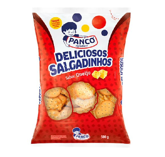 Panco Biscoito Deliciosos Salgadinhos Queijo (500g)