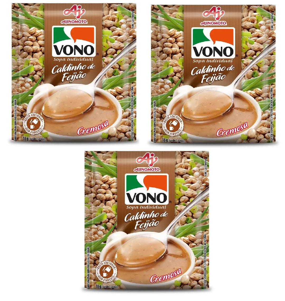 Vono Caldinho de Feijão (3x18g). Oferta!! 20% Off [Val.: 16/07/26]