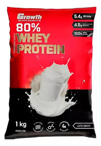 Growth Whey Protein Concentrado (1Kg) - Sabores: