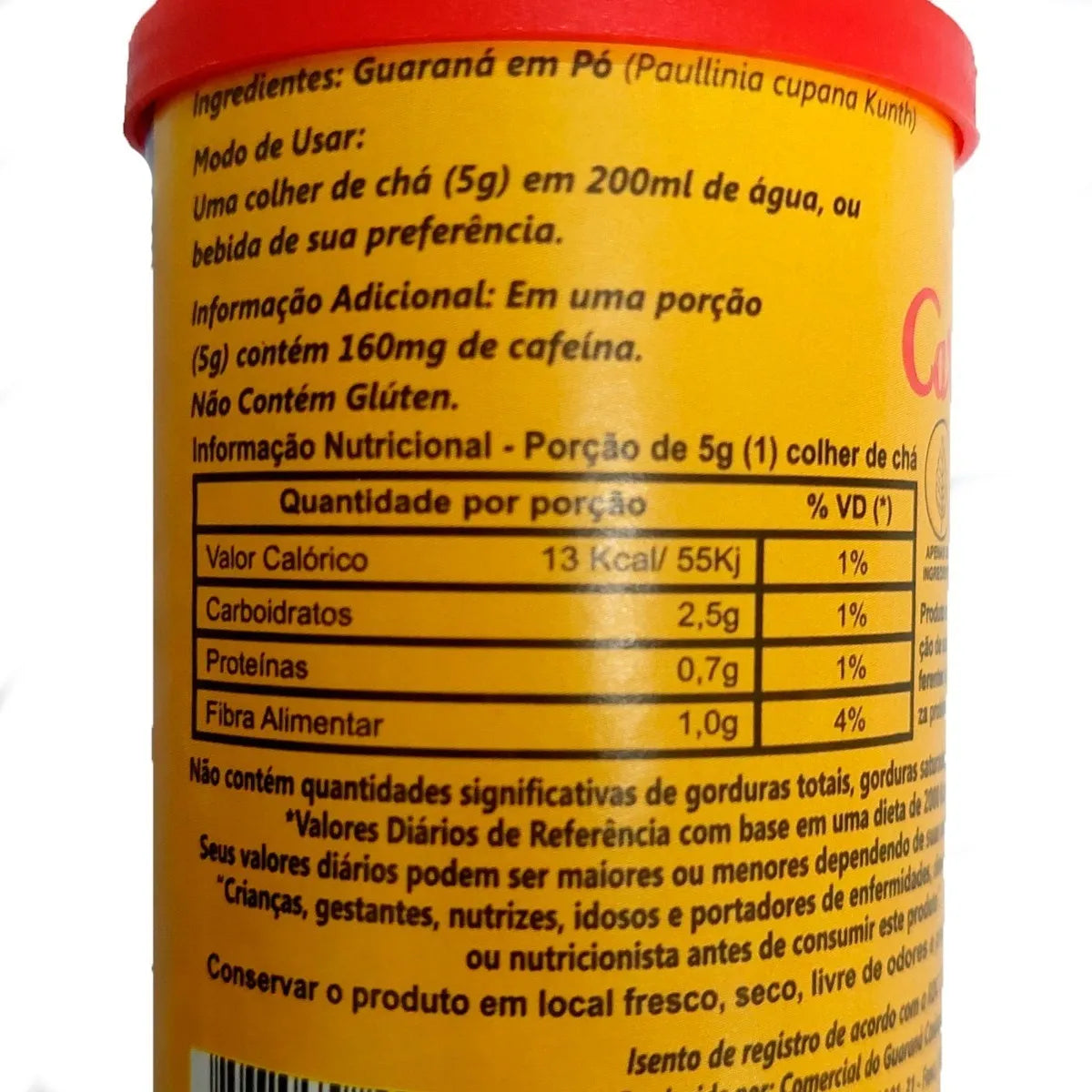 Guaraná em Pó Natural Caxinauá (170g)