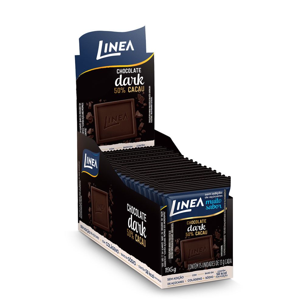 Mini Chocolate Dark Linea - 15 unidades de 13g 195g