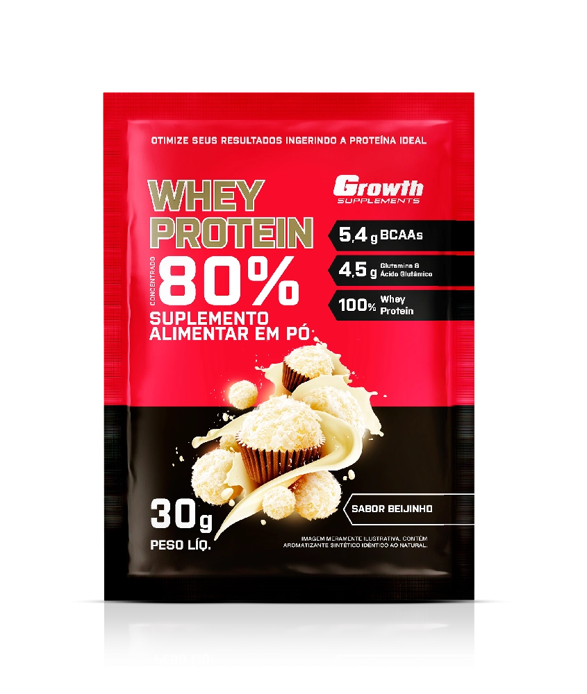 Growth Whey Protein Concentrado (30g) - Sabores: