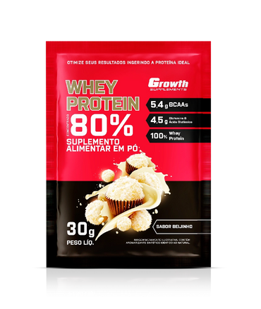 Growth Whey Protein Concentrado (30g) - Sabores: