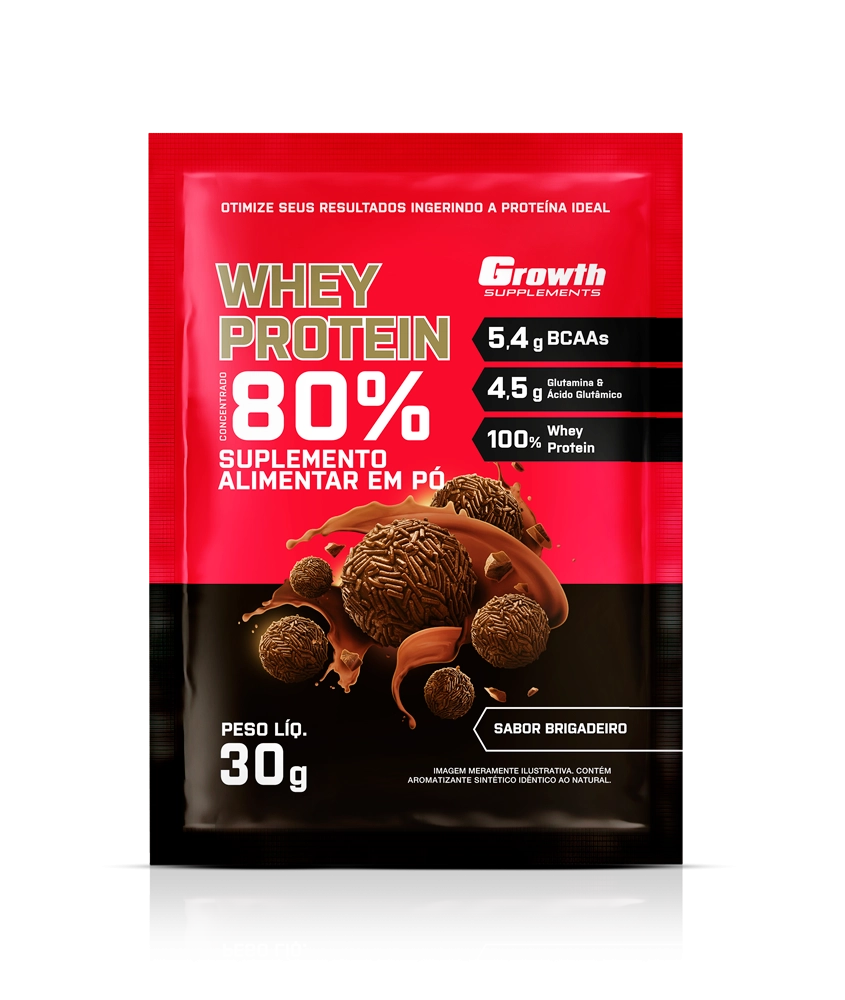 Growth Whey Protein Concentrado (30g) - Sabores: