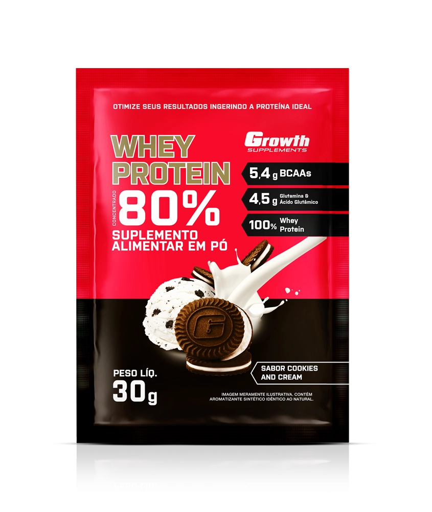 Growth Whey Protein Concentrado (30g) - Sabores: