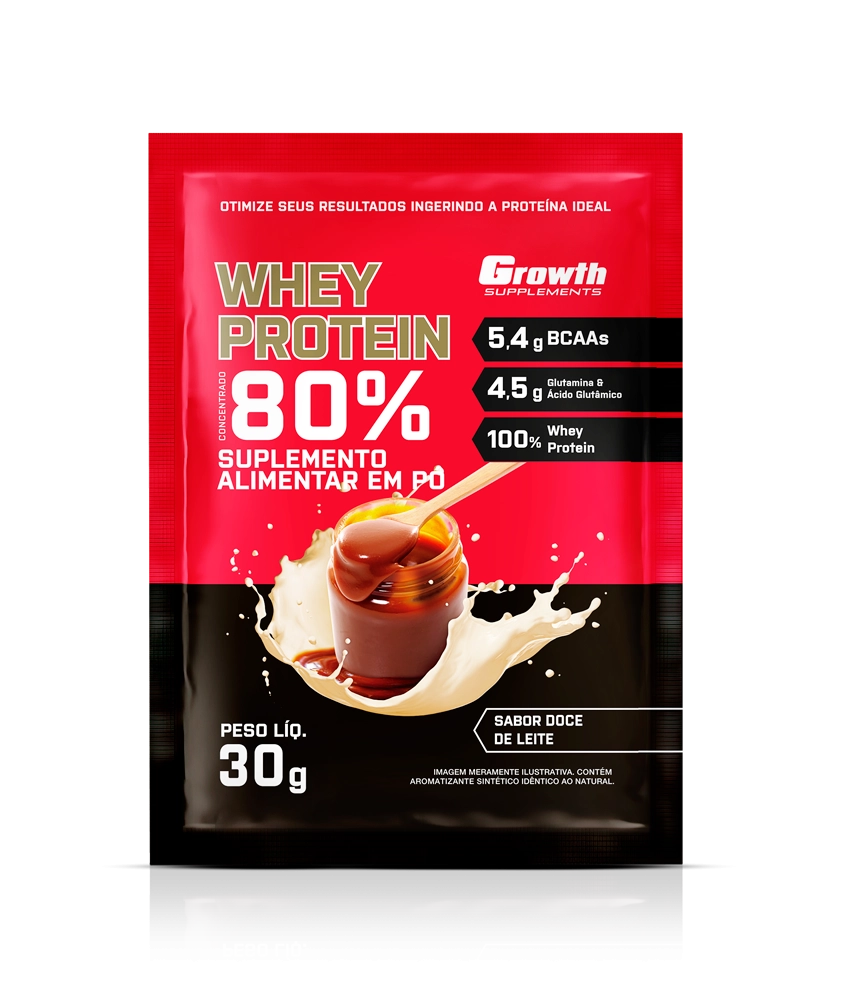 Growth Whey Protein Concentrado (30g) - Sabores: