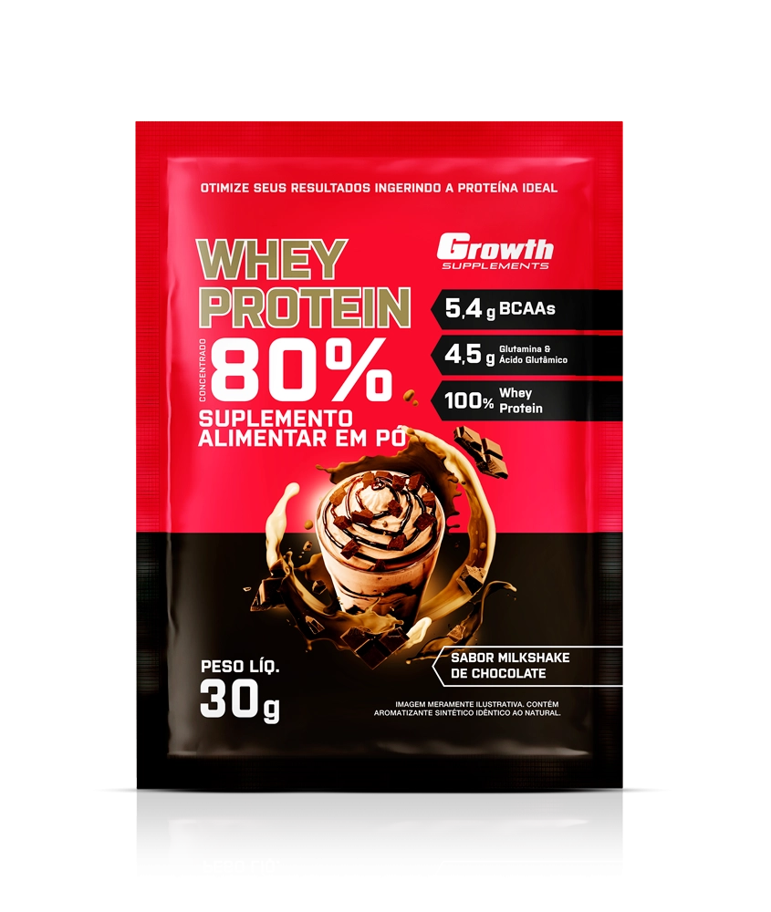 Growth Whey Protein Concentrado (30g) - Sabores: