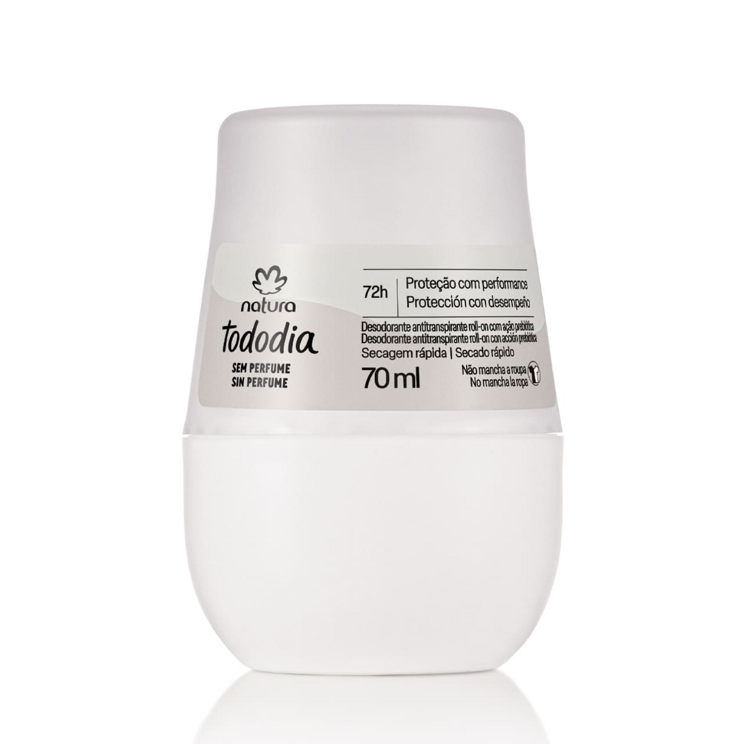 Natura Antitranspirante Roll-on Tododia: Sem Perfume (70ml)