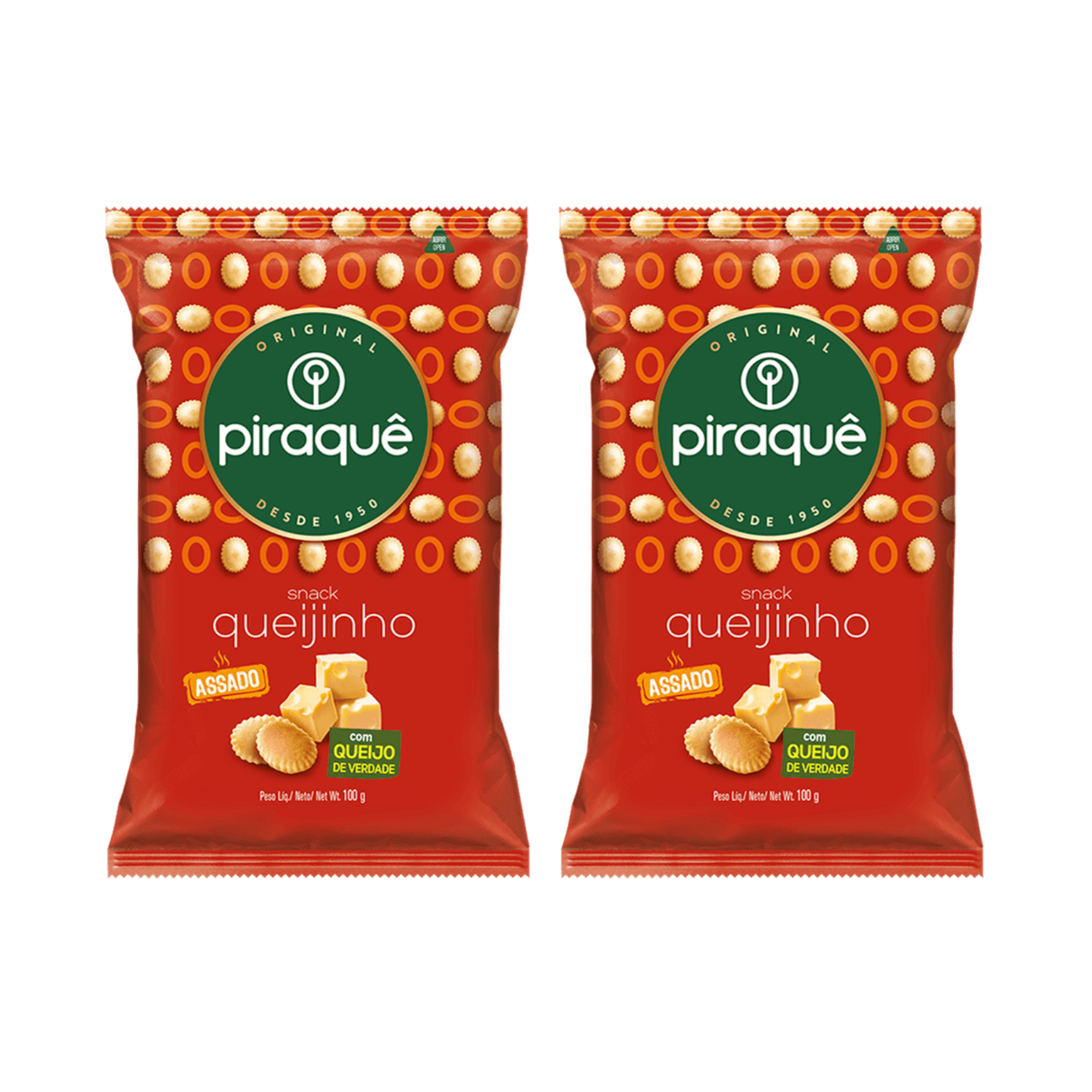 Piraquê Biscoito Salgadinho Queijinho (2x100g)