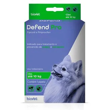 Antipulgas e Carrapatos Defend Pro para Cães até 10kg Biovet 1 pipeta Oferta! 60%Off Val 06/26