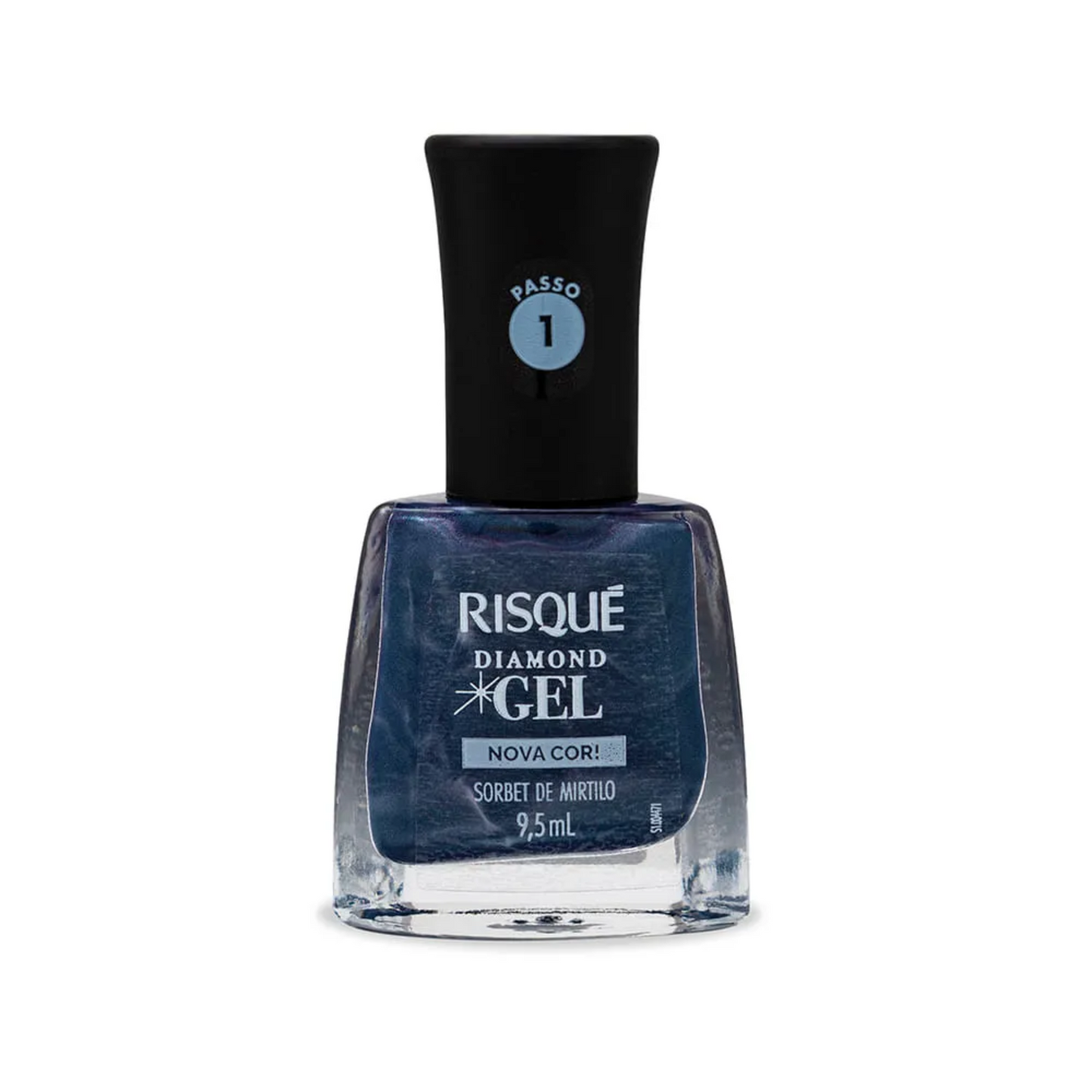 Risqué Diamond Gel Nail Polish: Metallic Blueberry Sorbet (9.5ml)
