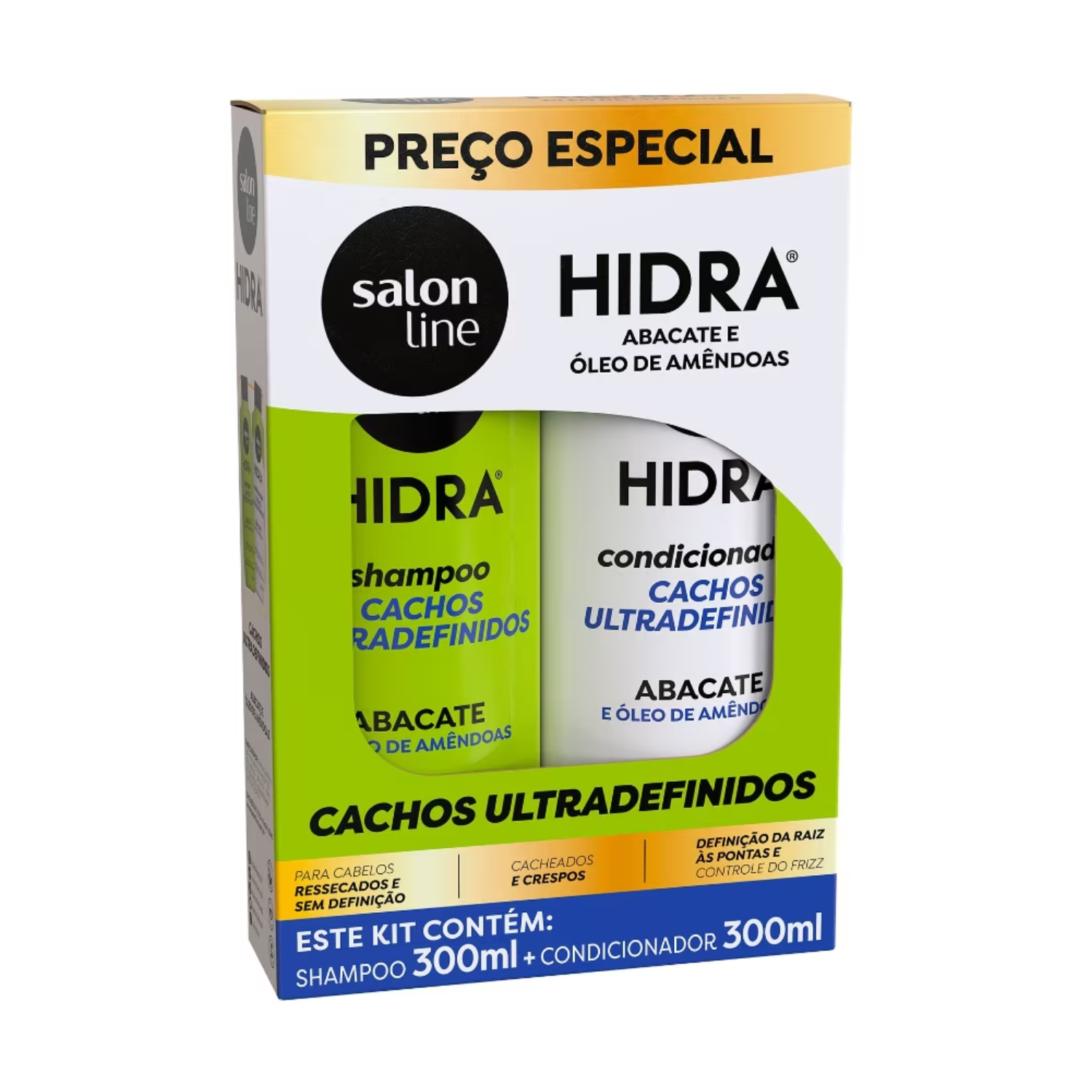Salon Line Kit Cachos Ultra Definidos: Hidra Abacate - Shampoo + Condicionador (300ml) Oferta!