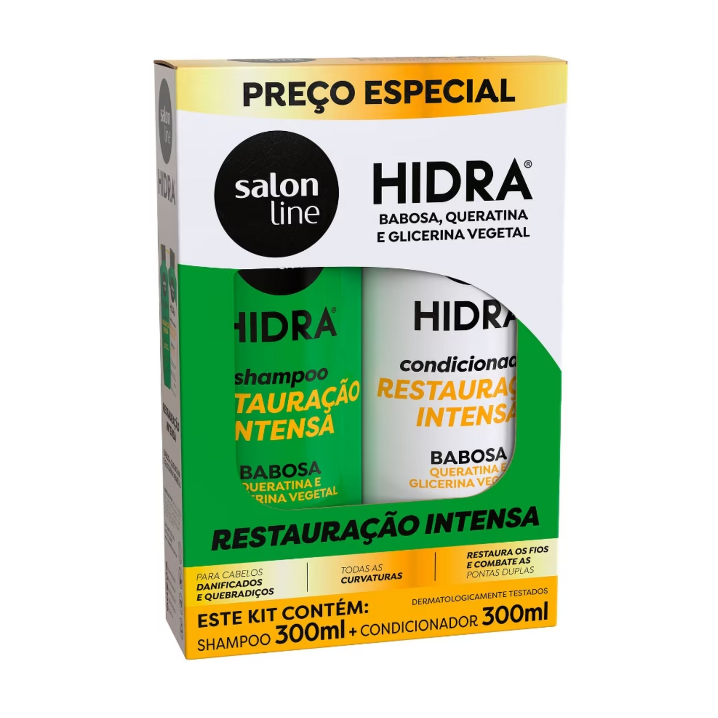 Salon Line Kit Restauração Intensa: Hidra Babosa - Shampoo + Condicionador (300ml)