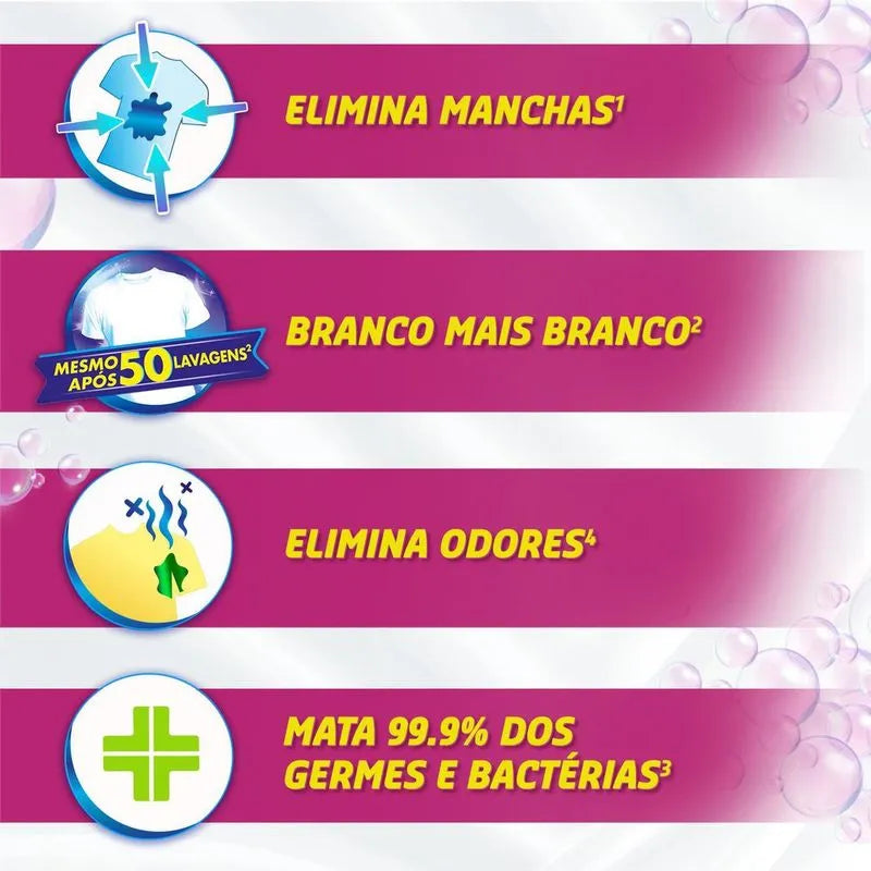 Vanish Tira Manchas em Pó Crystal White Oxi Action para Roupas Brancas (450g)