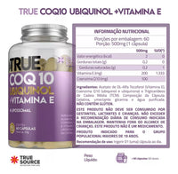 True COQ10 Ubiquinol True Source 60 Cápsulas (30g)