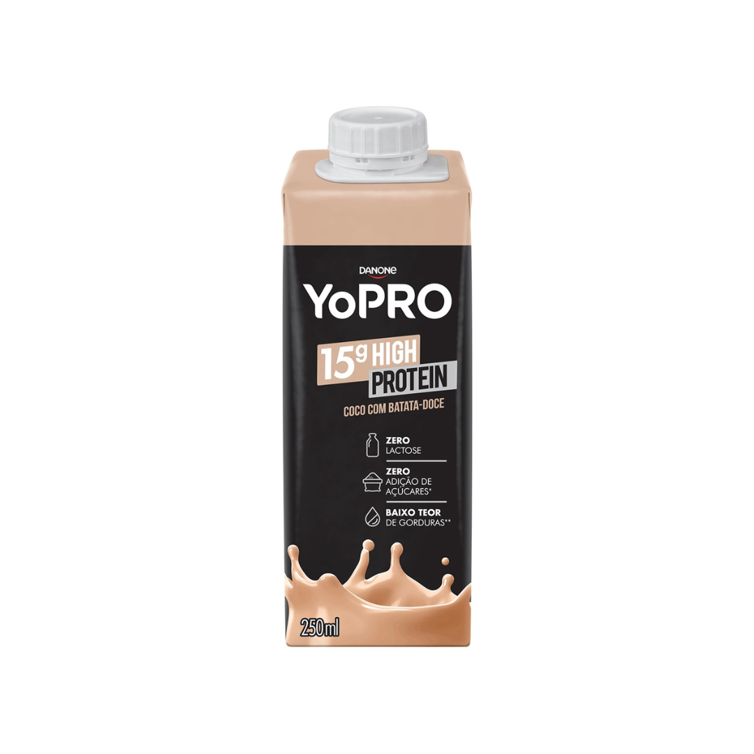 YoPro Bebida Láctea UHT - Coco com Batata-Doce (250ml). Oferta! 50% [Val.: 10/06/26]