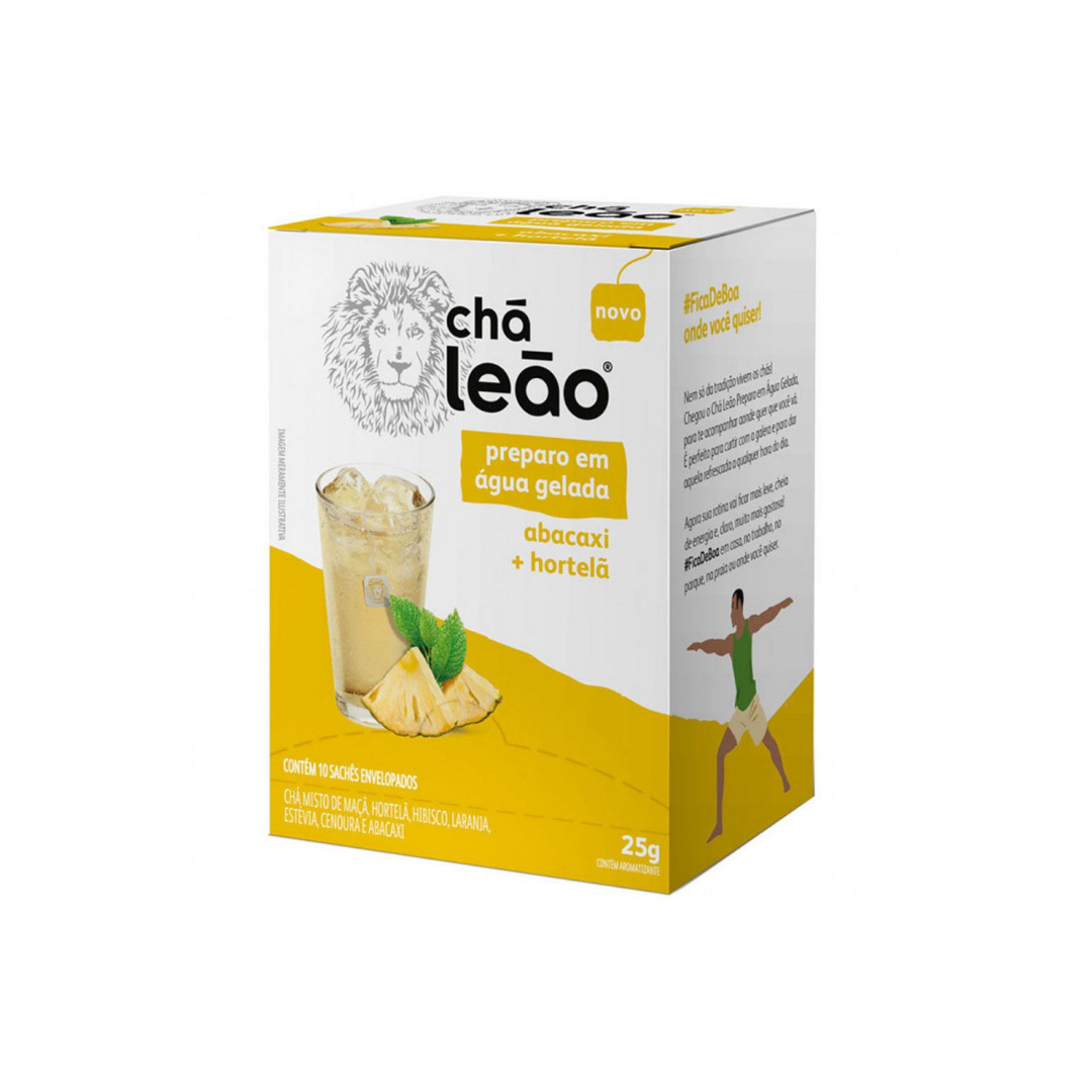 Leão Chá Gelado: Abacaxi + Hortelã - 10 sachês (25g)