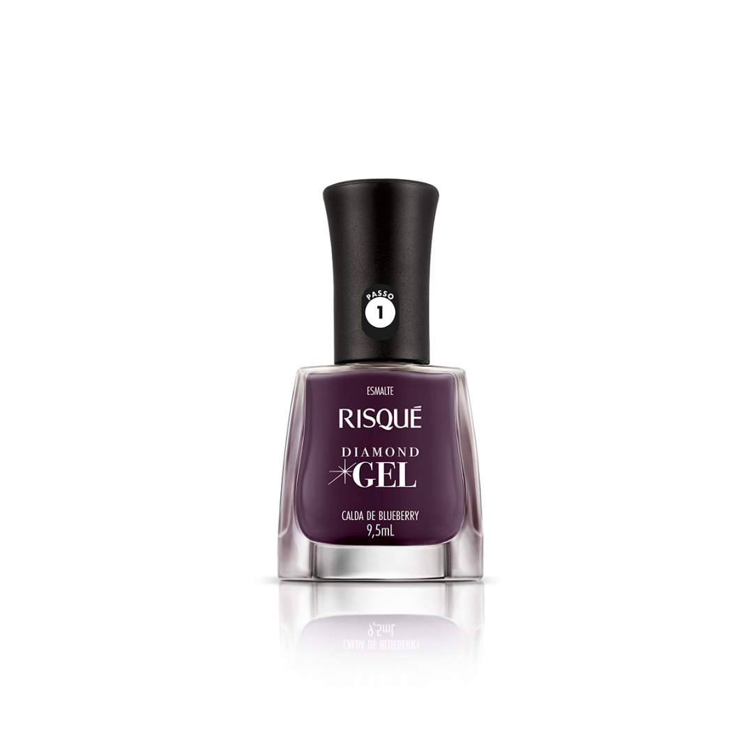 Risqué Esmalte Diamond Gel: Calda Blueberry (9,5ml)