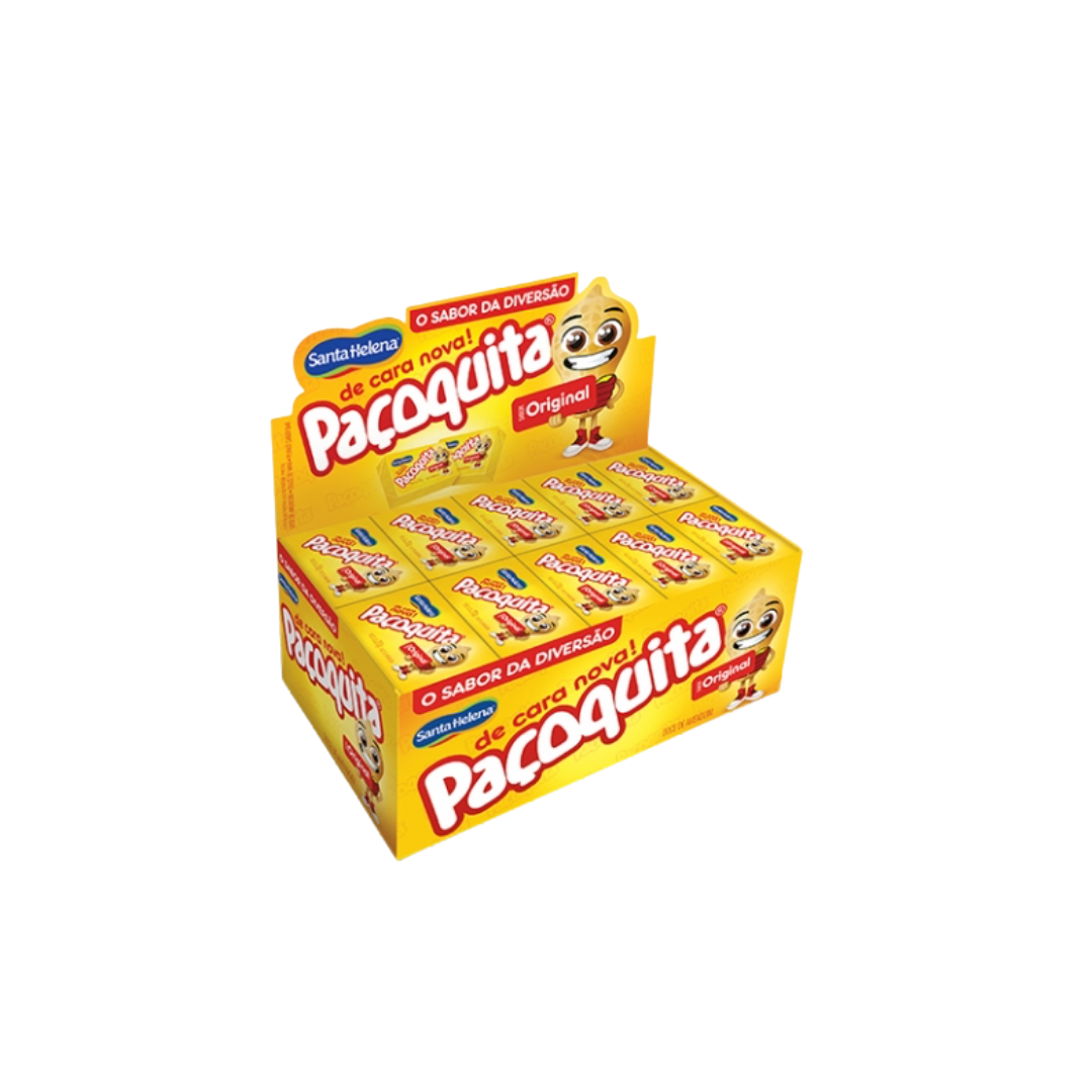 Paçoquita Quadrada Santa Helena Caixa com 50 Unidades (1Kg)